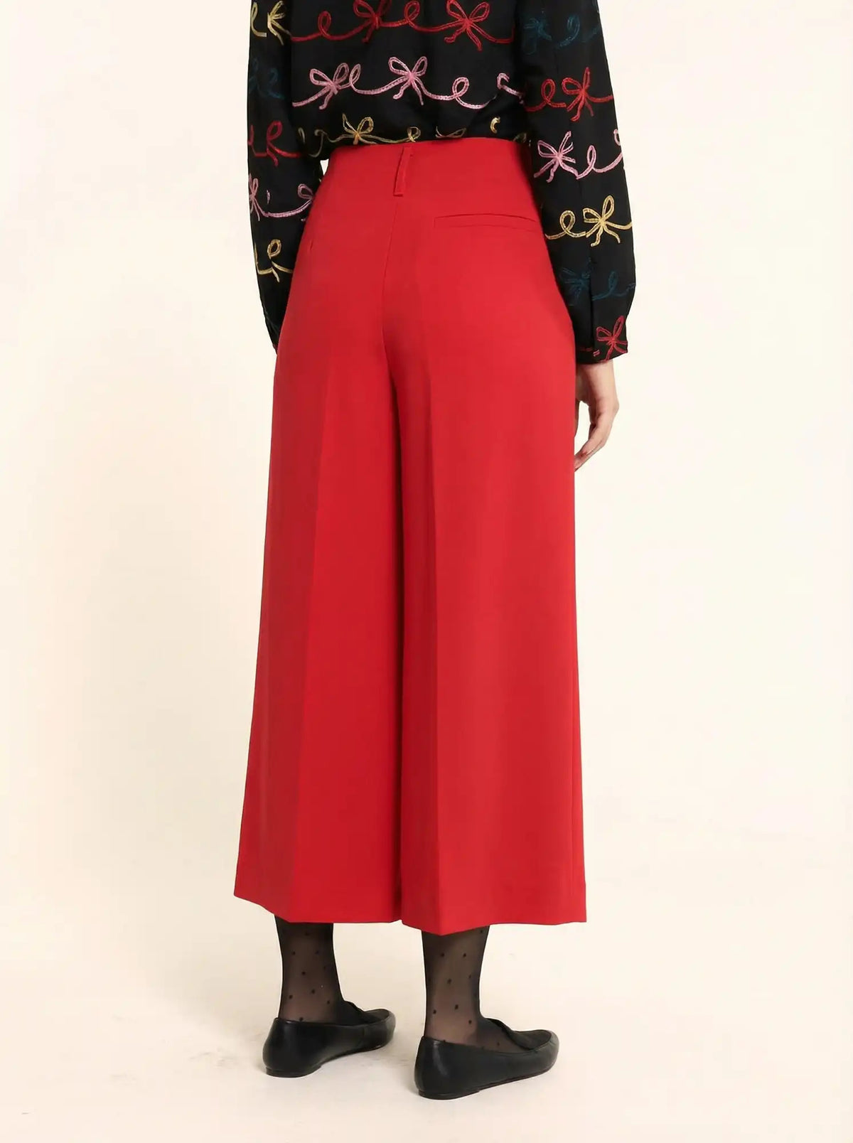 PANTALON ANCHO CREPE ROJO