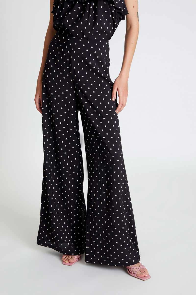 PANTALÓN LUNARES NEGRO