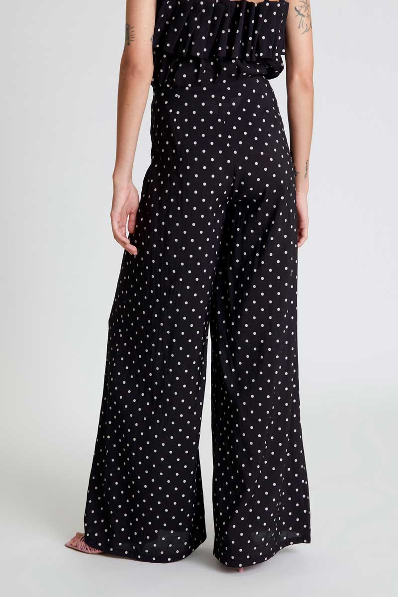 PANTALÓN LUNARES NEGRO