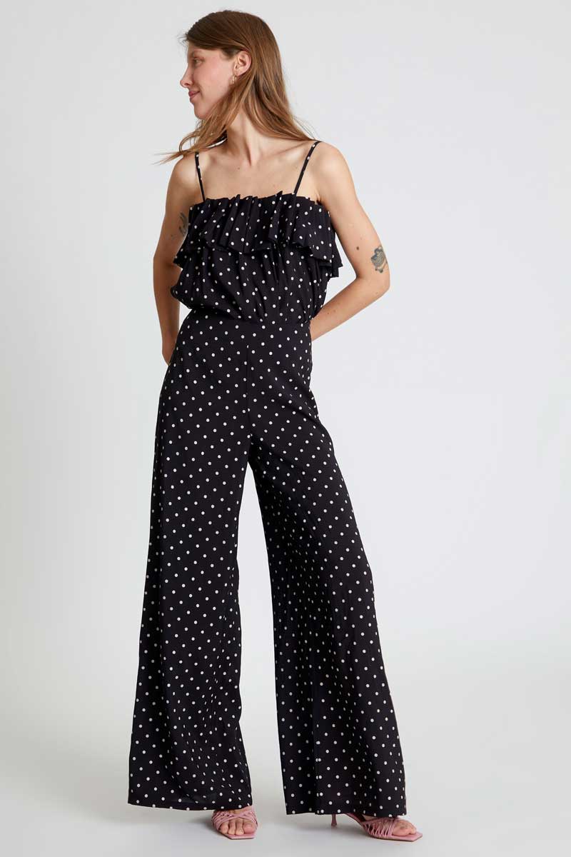 PANTALÓN LUNARES NEGRO