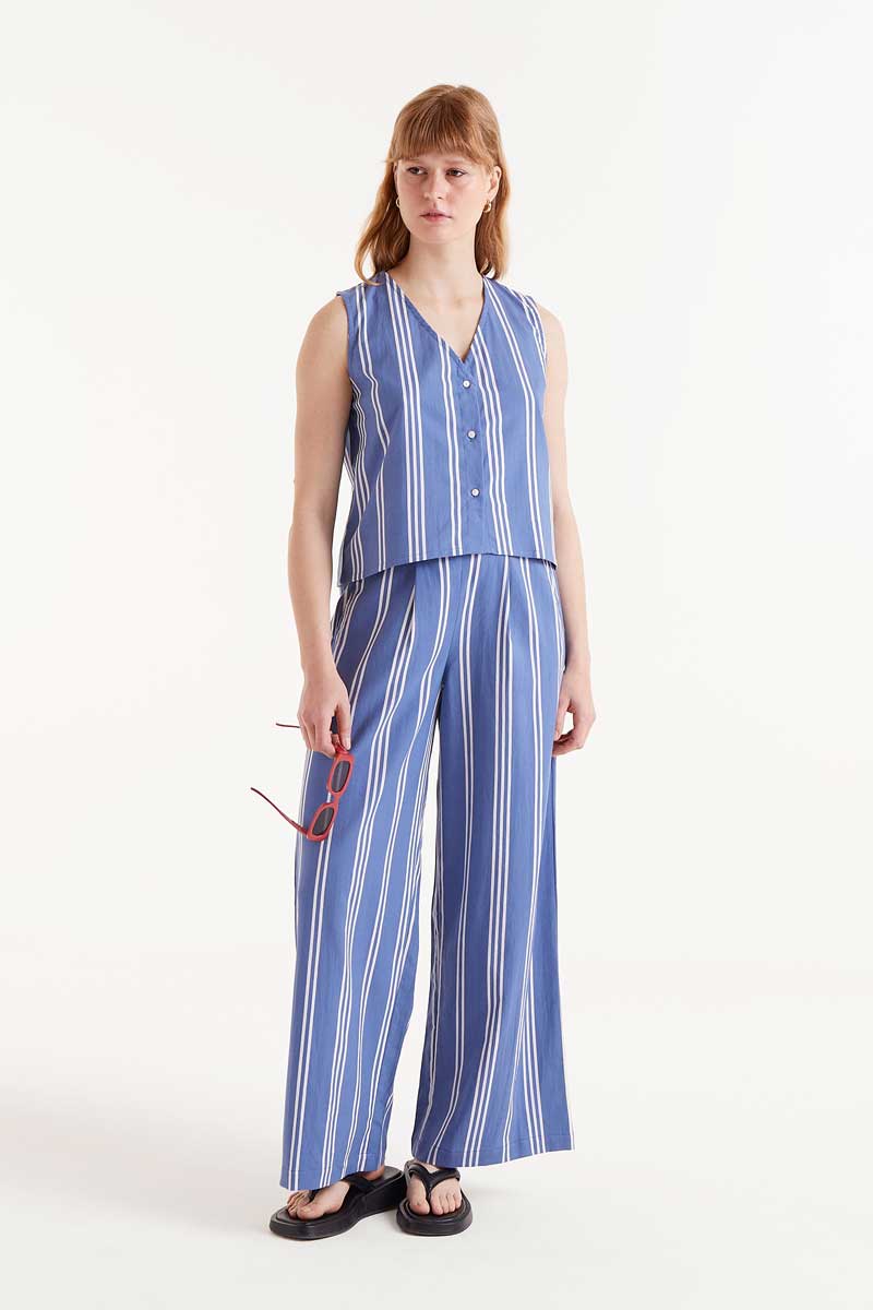 TOP RAYAS AZULES