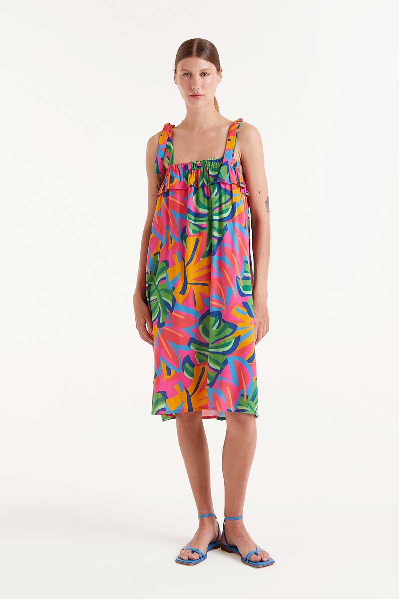 VESTIDO MIDI FLORAL SAMBA