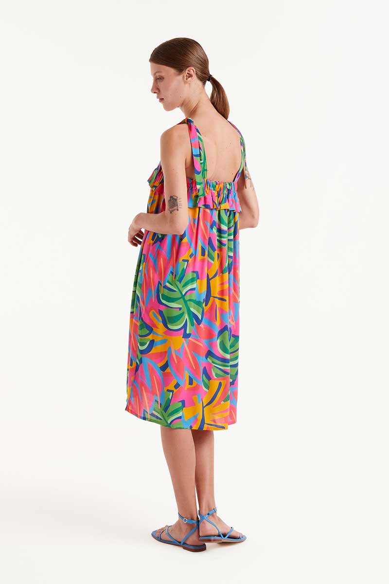 VESTIDO MIDI FLORAL SAMBA