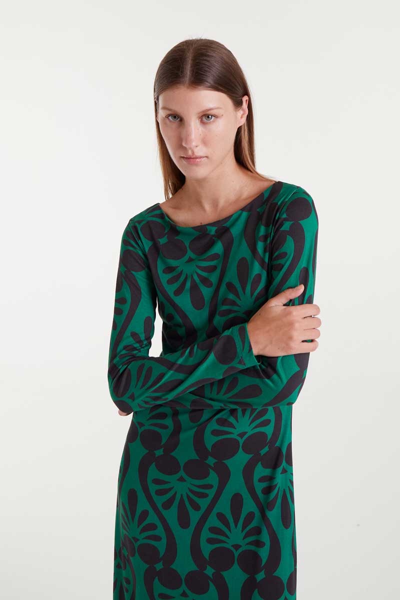 VESTIDO LARGO ESTAMPADO BAROQUE