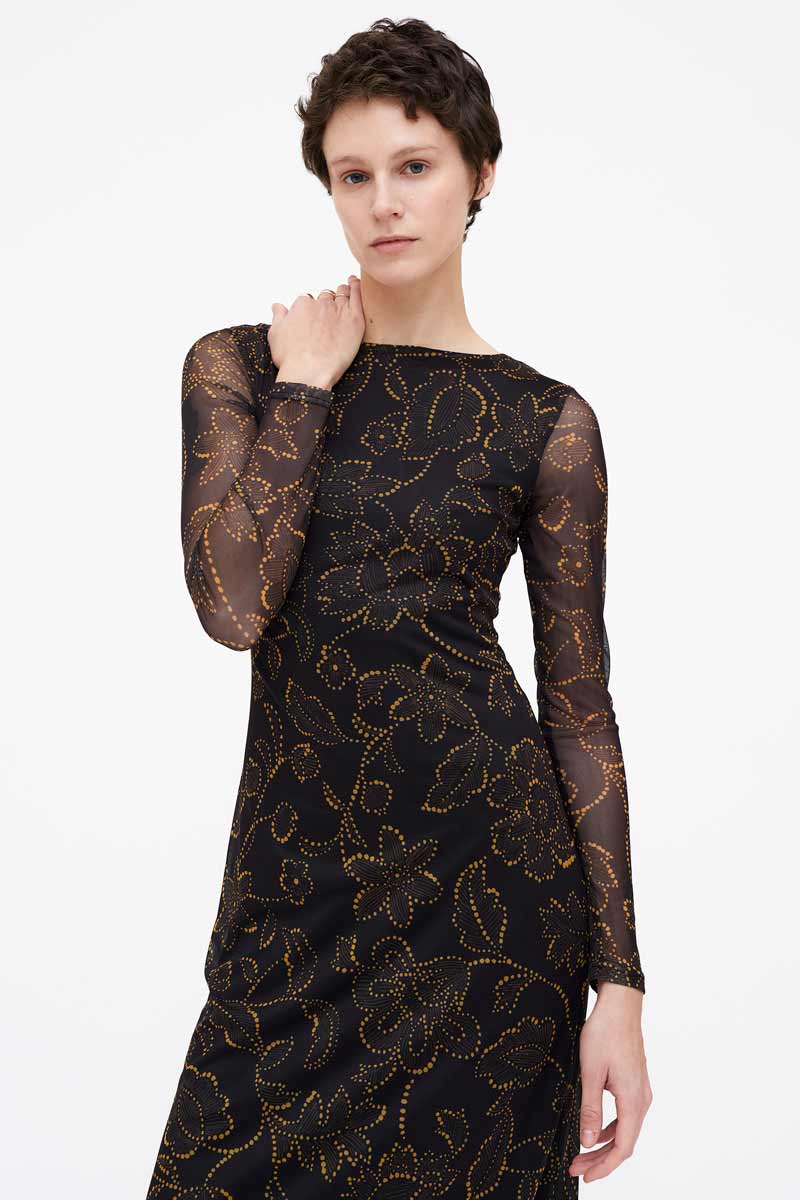 VESTIDO ESTAMPADO DE GASA