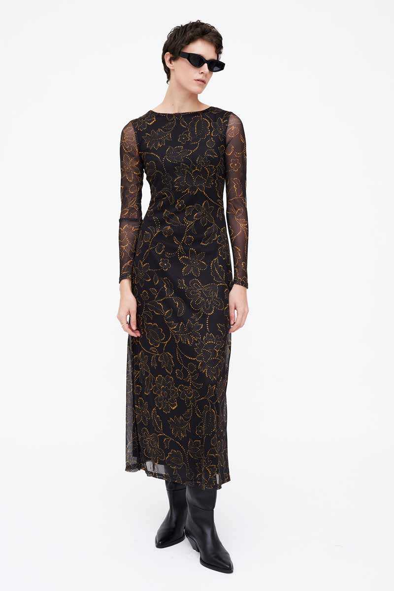 VESTIDO ESTAMPADO DE GASA