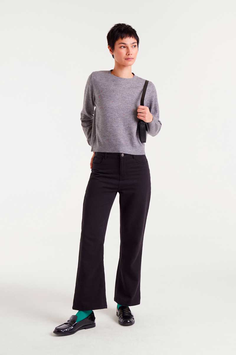 JERSEY PUNTO GRIS BRILLO MULTICOLOR