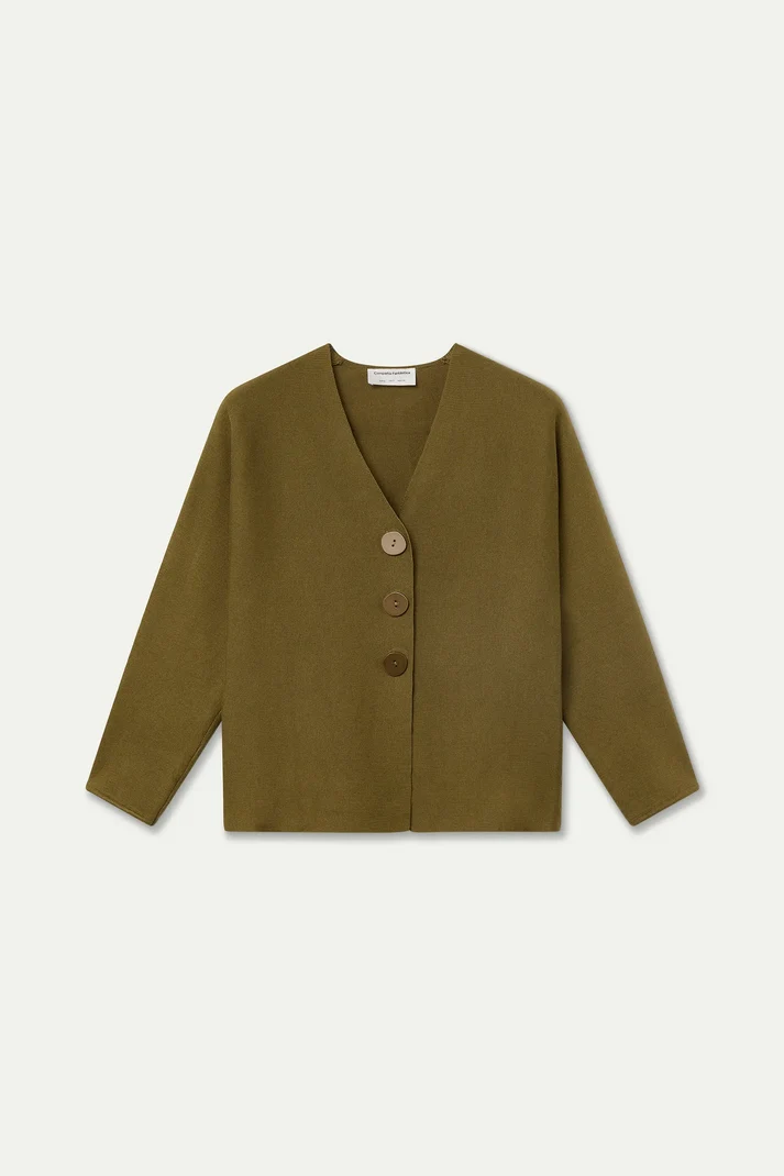 CARDIGAN VERDE OLIVA