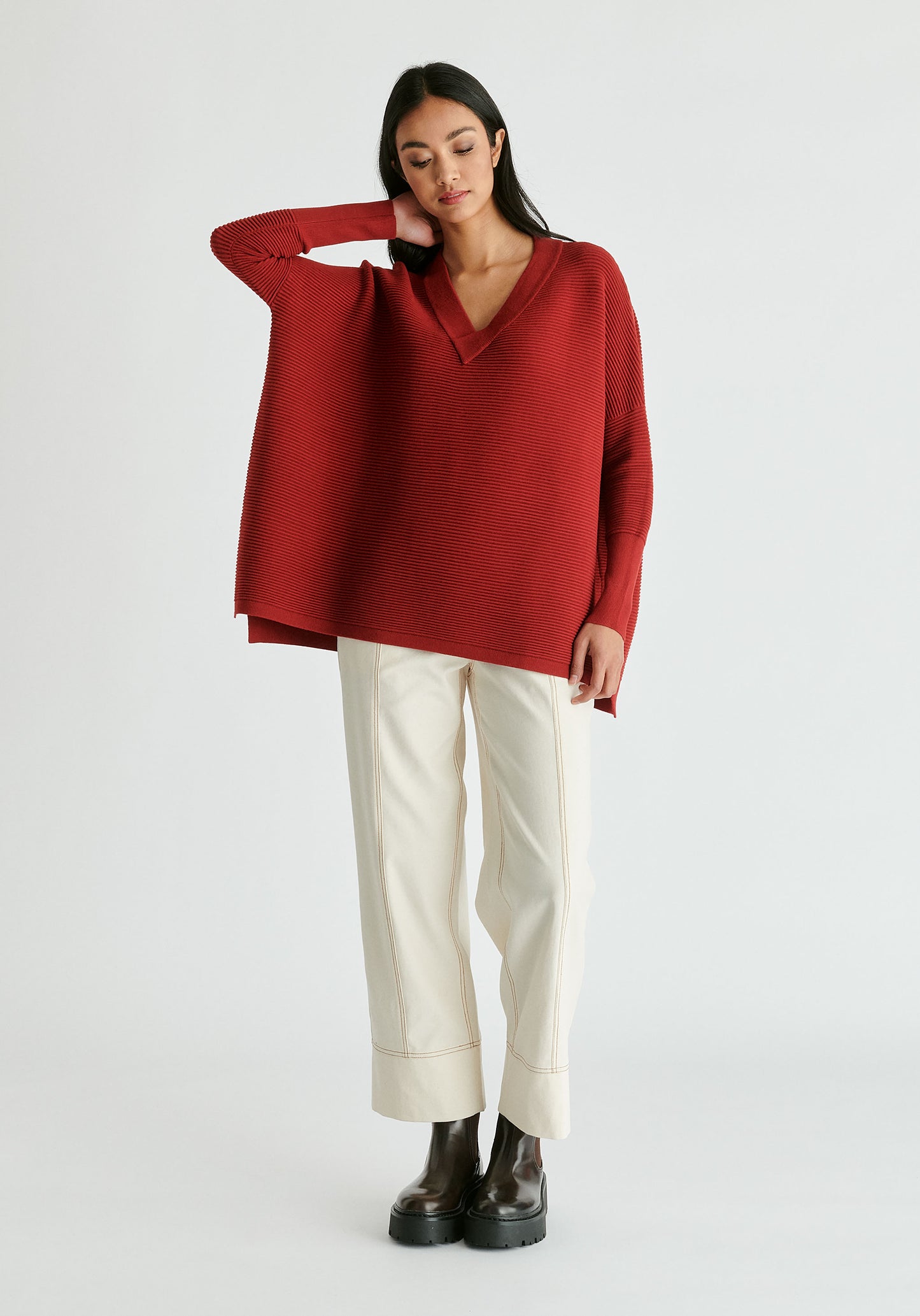 JERSEY OVERSIZE CANALE BURDEOS