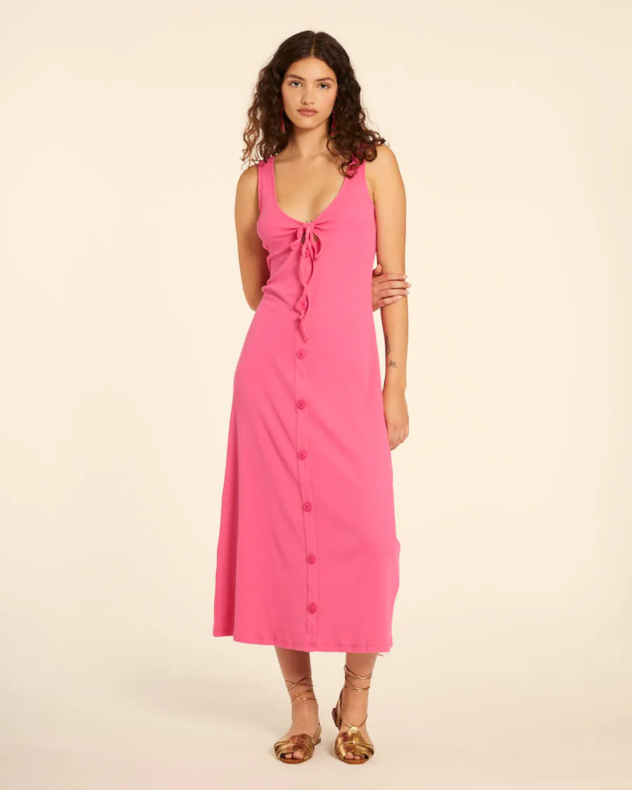 VESTIDO CANALE TIRANTES ROSA