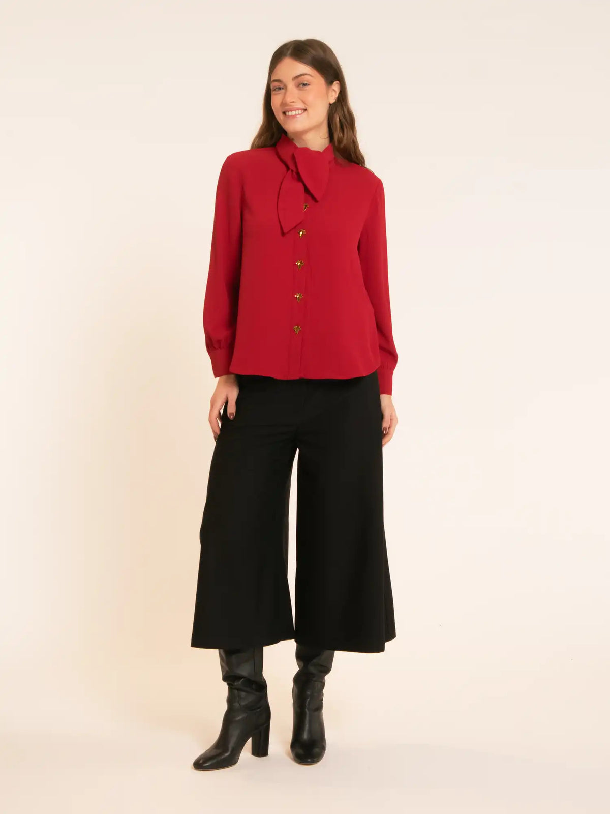CAMISA BRUNA ROJA