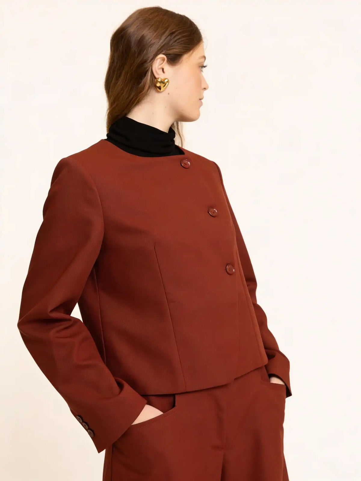 CHAQUETA GRETA MARRON