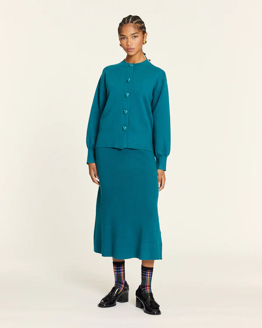 FALDA DE PUNTO VERDE