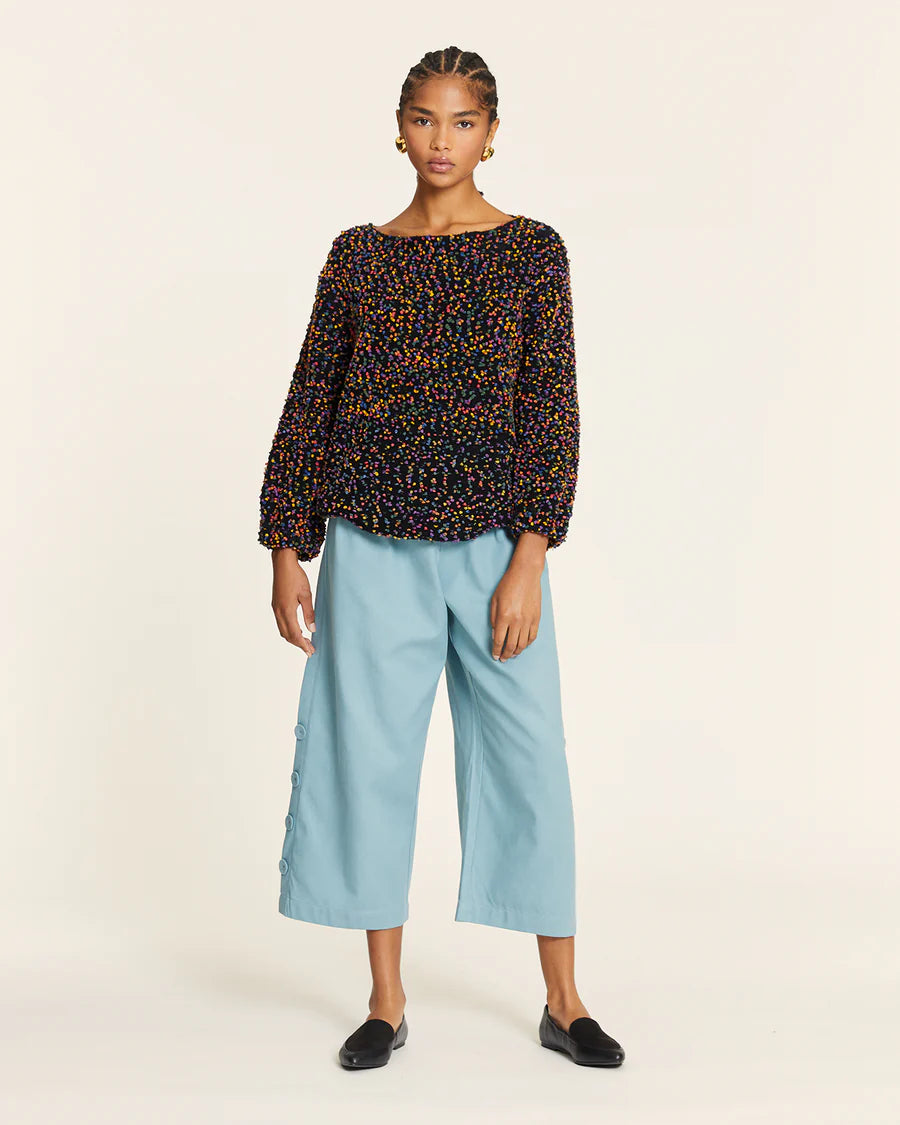 JERSEY MINI POMPONES NEGRO