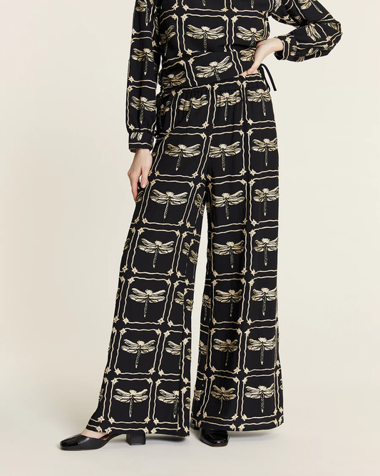 PANTALON BORDADO LIBELULAS