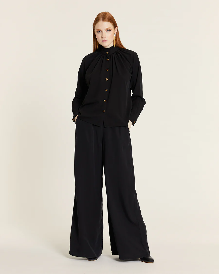 PANTALON FLUIDO TENCEL NEGRO