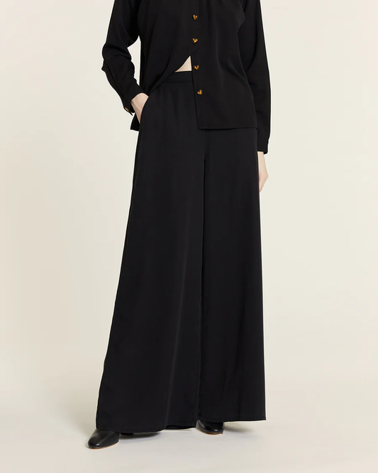 PANTALON FLUIDO TENCEL NEGRO