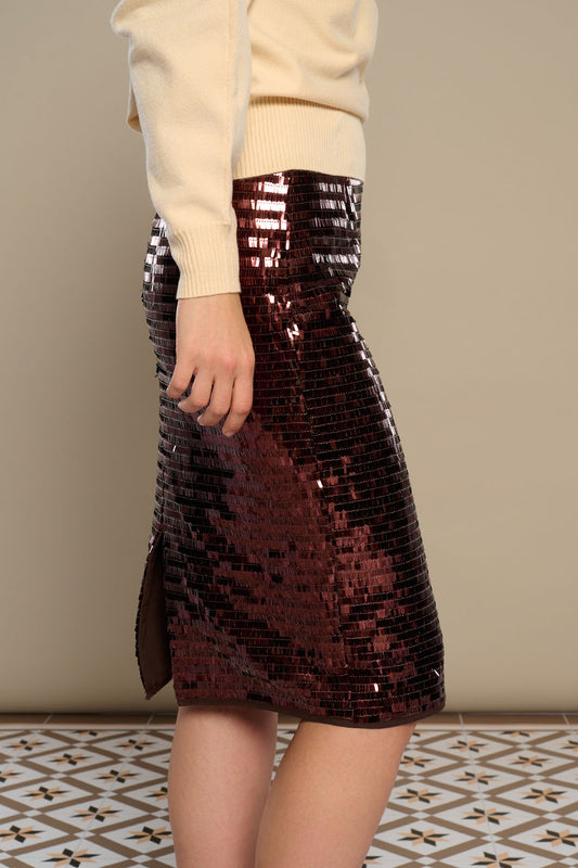 FALDA LENTEJUELAS CHERRY