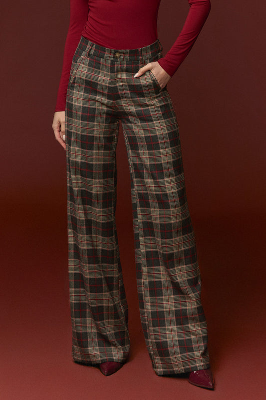 PANTALON CUADROS PATA ANCHA