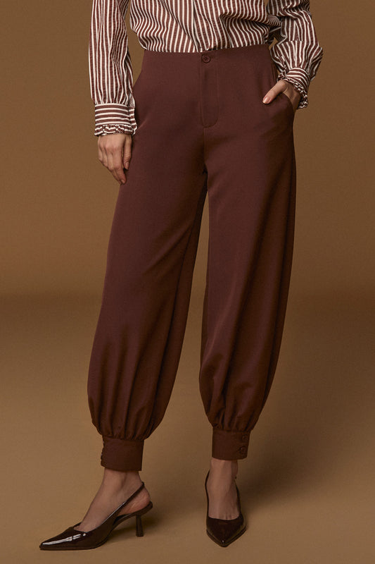 PANTALON BOMBACHO MARRON