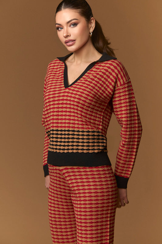 JERSEY DE CUADROS ROJOS