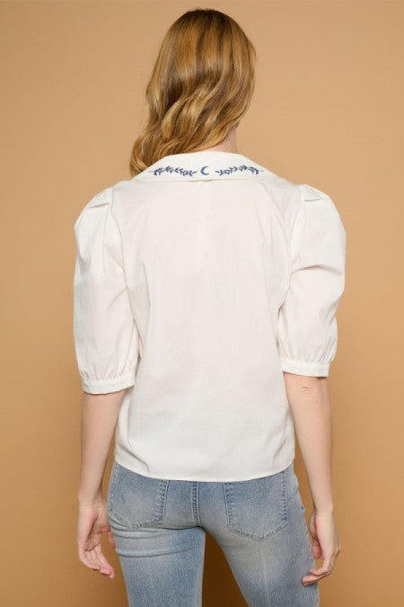 CAMISA CUELLO BORDADO