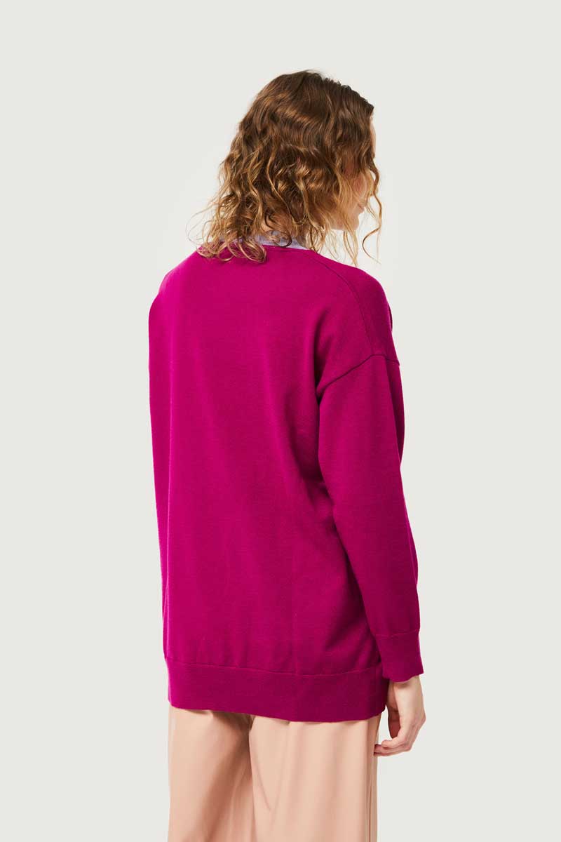 JERSEY CUELLO PICO FUCSIA