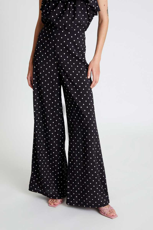 PANTALÓN LUNARES NEGRO