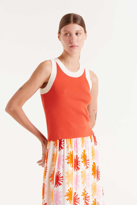 TOP BICOLOR NARANJA