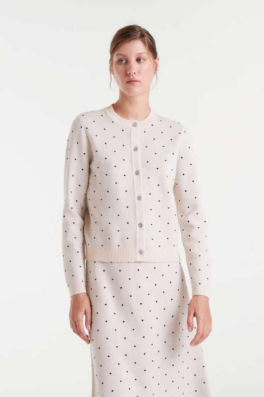 CARDIGAN ESTAMPADO LUNARES