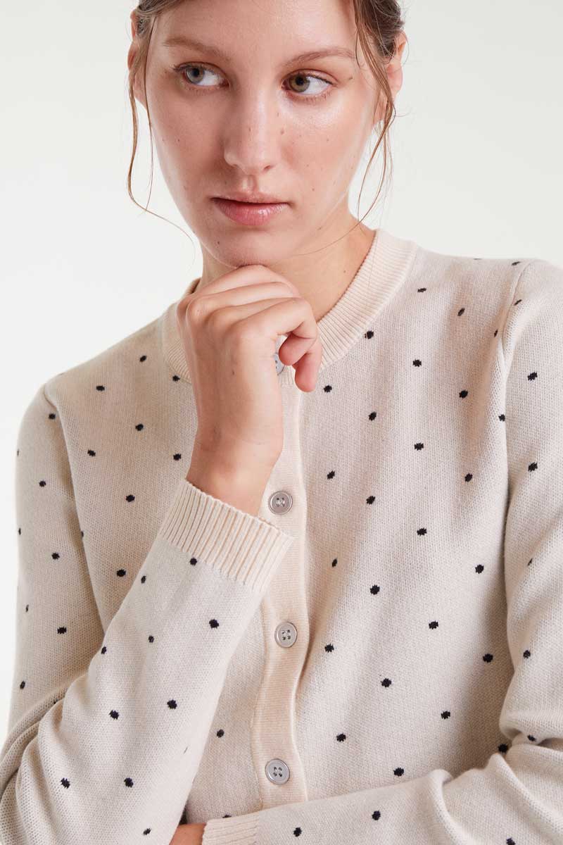 CARDIGAN ESTAMPADO LUNARES
