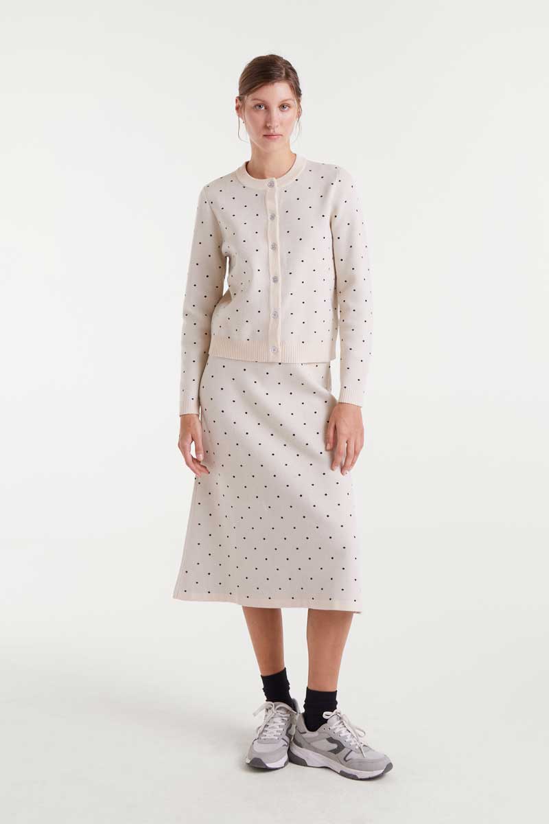 CARDIGAN ESTAMPADO LUNARES