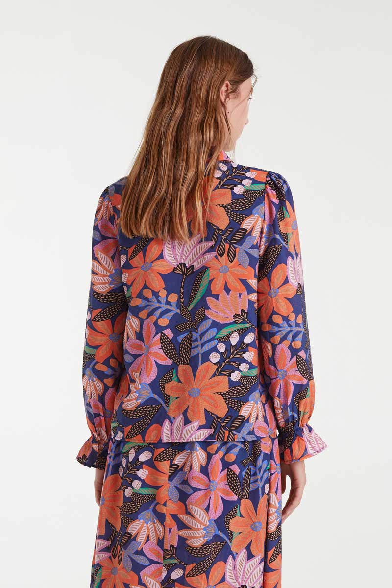 CAMISA CREPE LIGERO ESTAMPADA FLORES