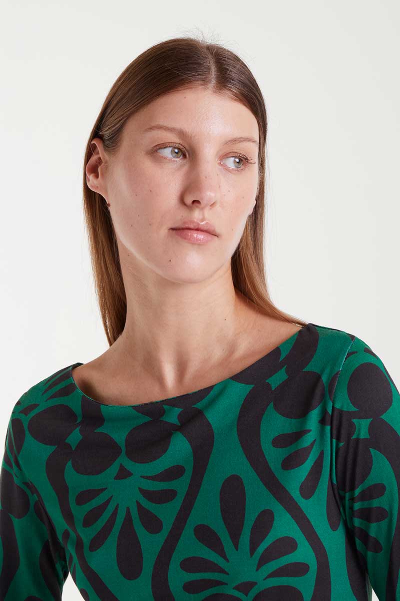 VESTIDO LARGO ESTAMPADO BAROQUE