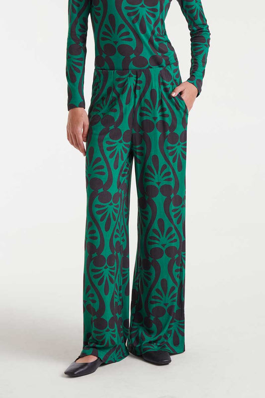 PANTALON LARGO ESTAMPADO BAROQUE