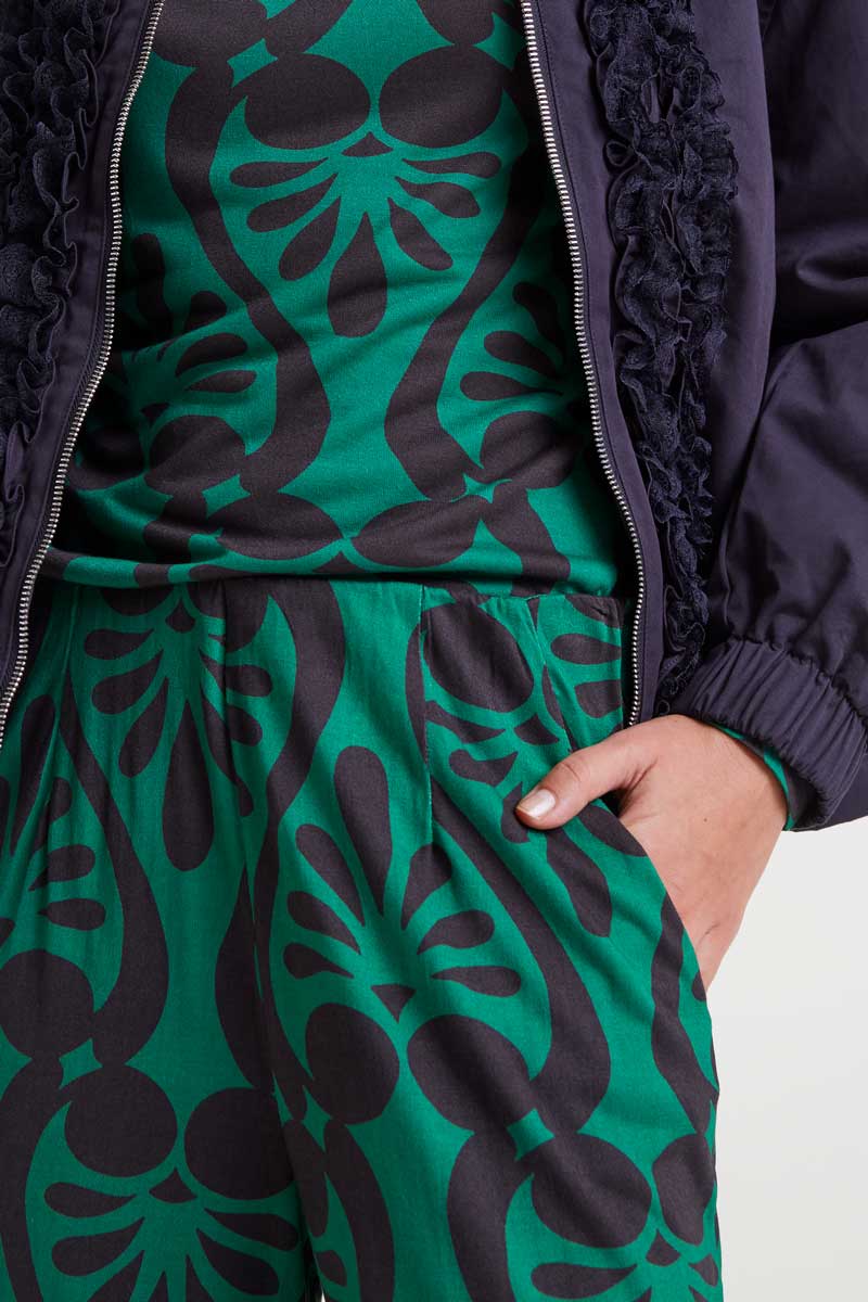 PANTALON LARGO ESTAMPADO BAROQUE