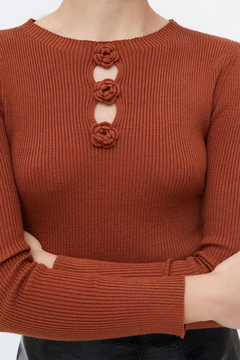 TOP DE PUNTO CANALE MARRON