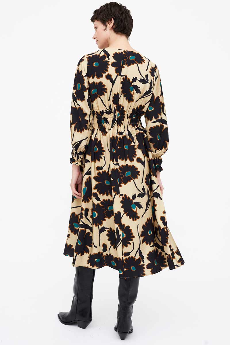 VESTIDO MIDI ESTAMPADO FLORES