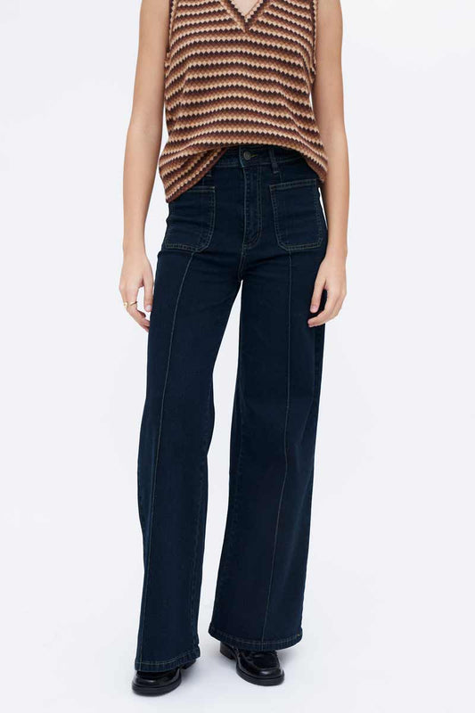 PANTALON VAQUERO AZUL TIRO ALTO