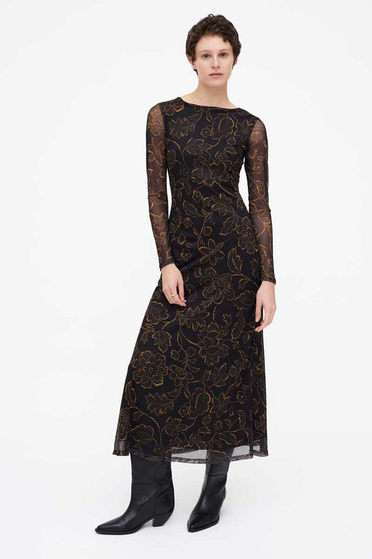 VESTIDO ESTAMPADO DE GASA