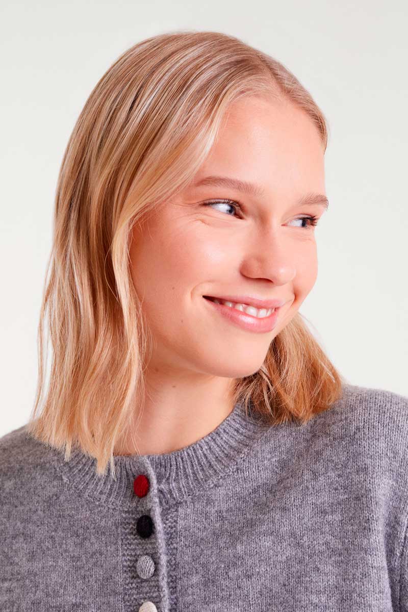 CARDIGAN DE PUNTO GRIS