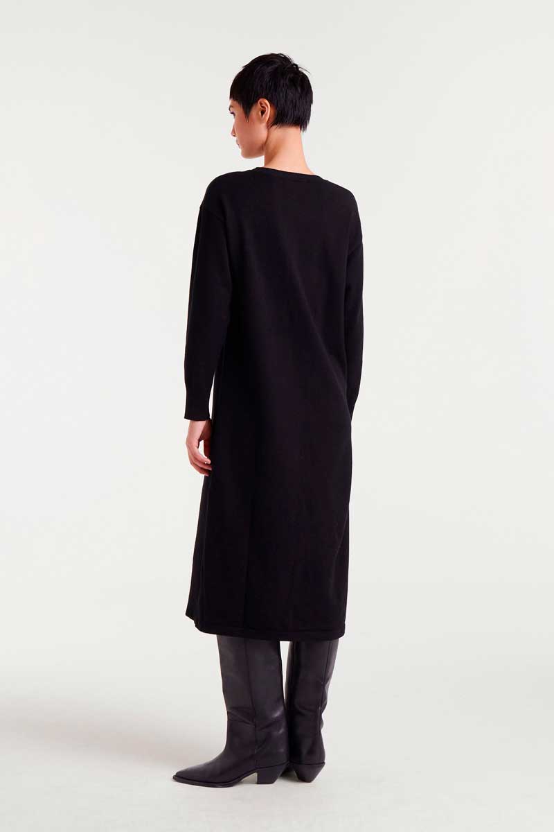 VESTIDO PUNTO MIDI CORAZON VERDE