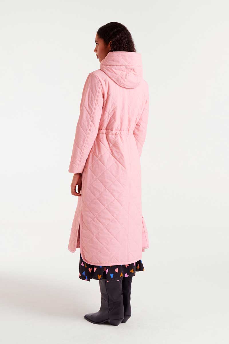 ABRIGO LARGO ACOLCHADO CON CAPUCHA