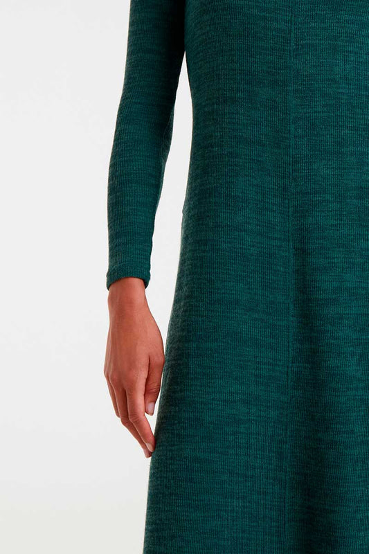 VESTIDO MIDI PUNTO CANALE VERDE
