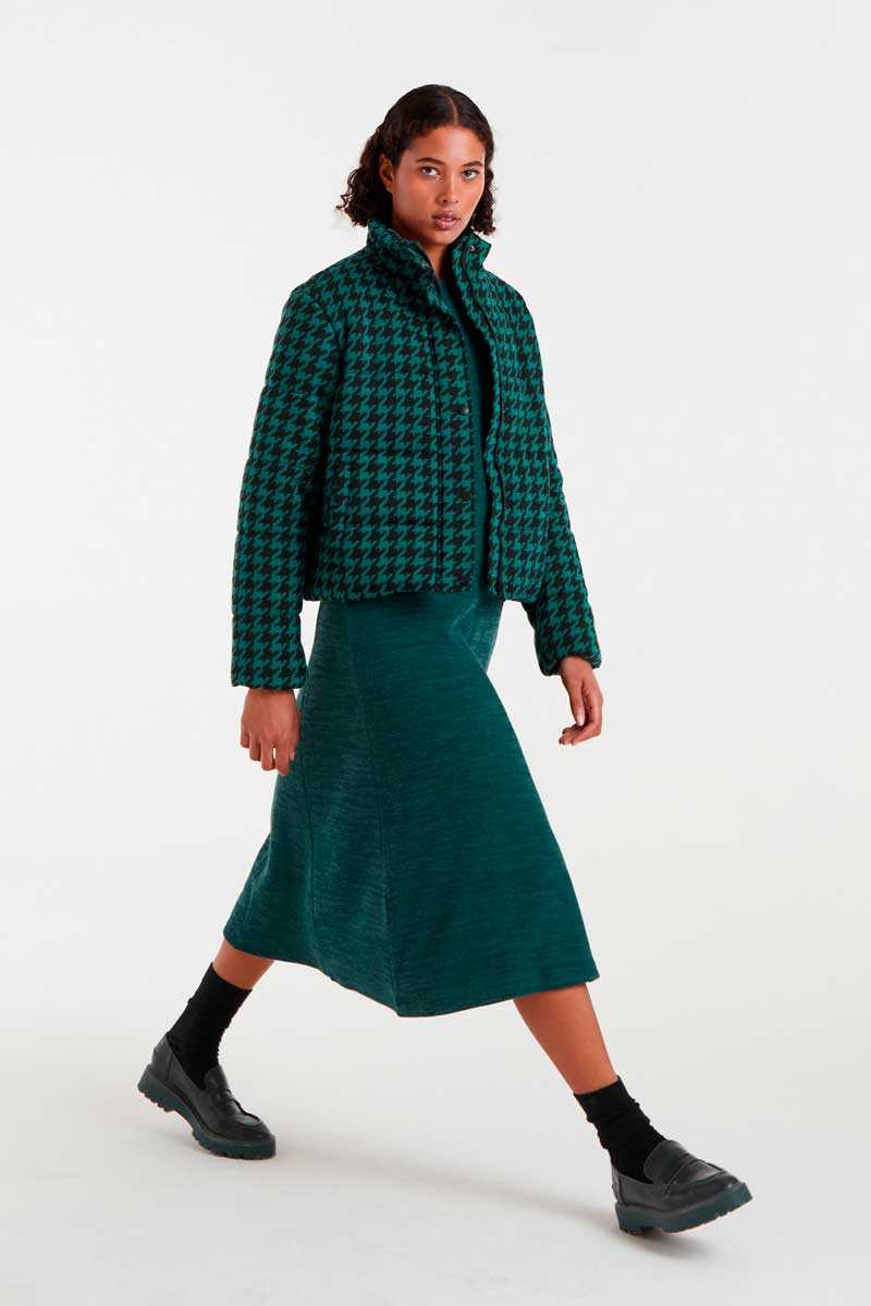 VESTIDO MIDI PUNTO CANALE VERDE