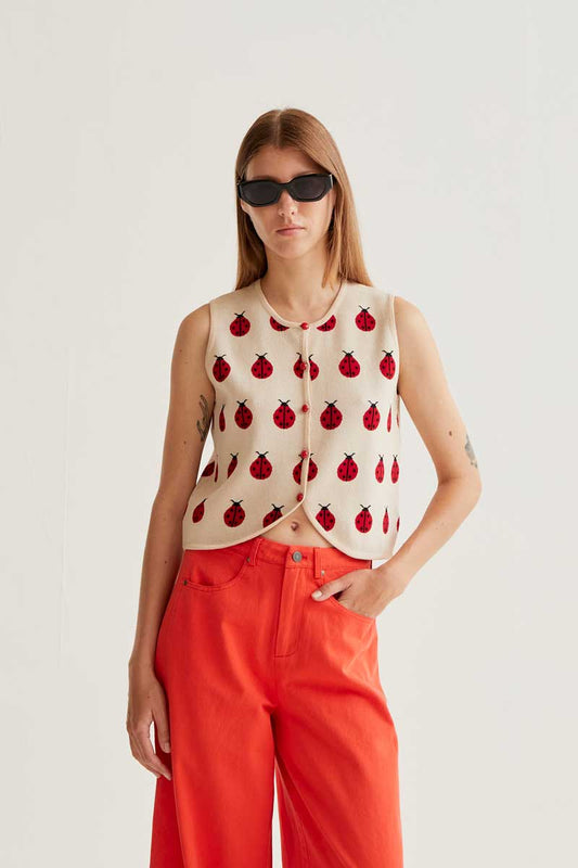 TOP PUNTO ESTAMPADO MARIQUITAS