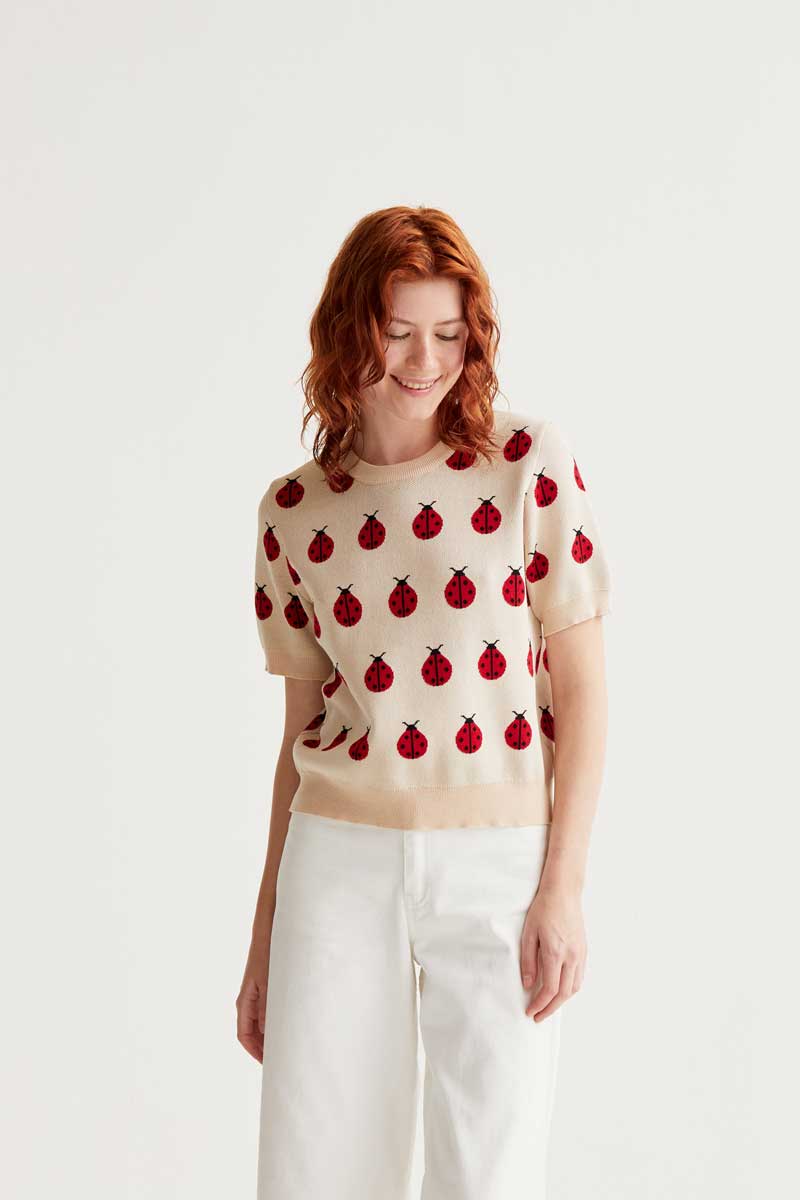 JERSEY PUNTO ESTAMPADO MARIQUITA