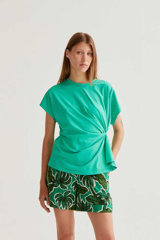 CAMISETA ALGODON VERDE NUDO