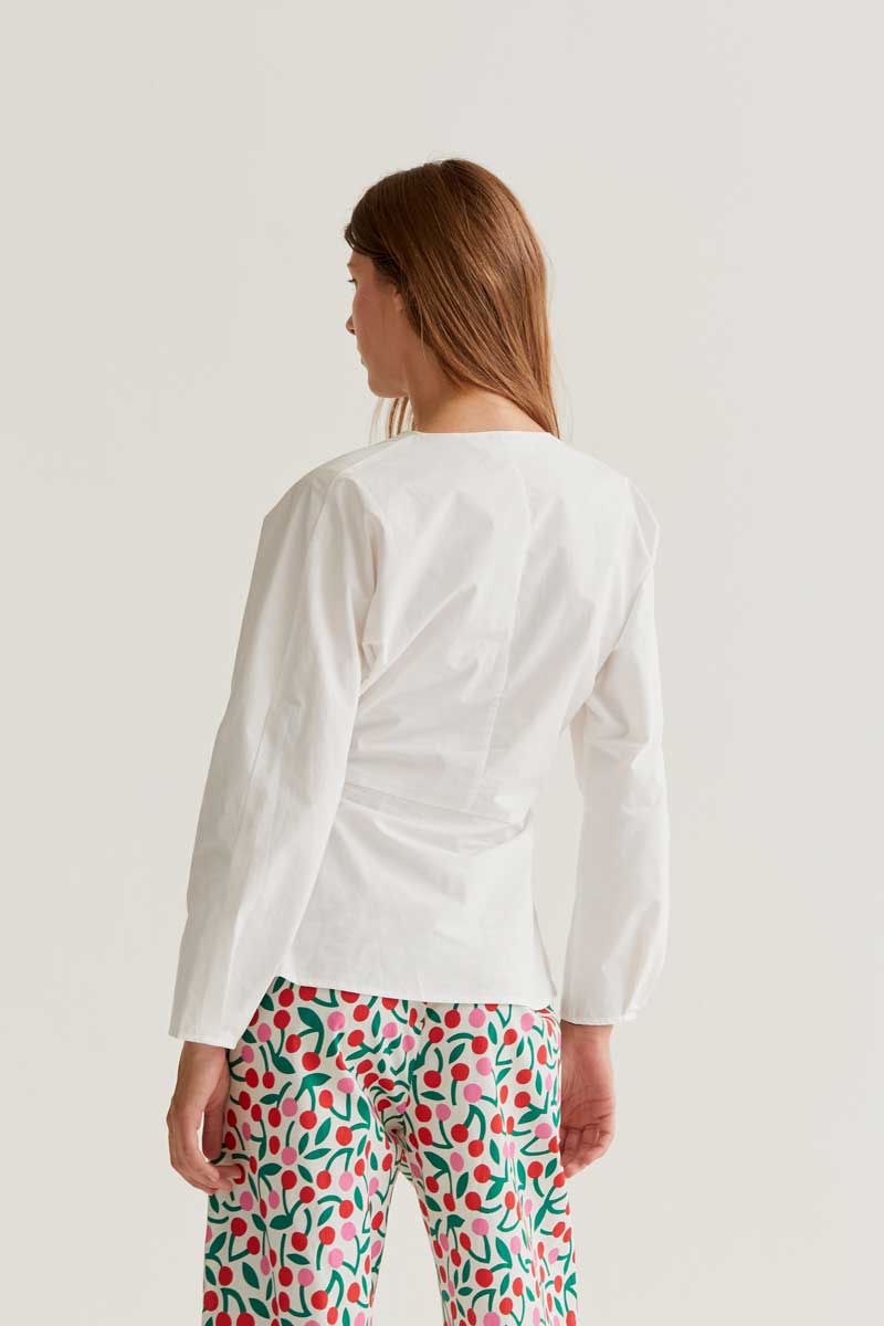 TOP DRAPEADO BLANCO