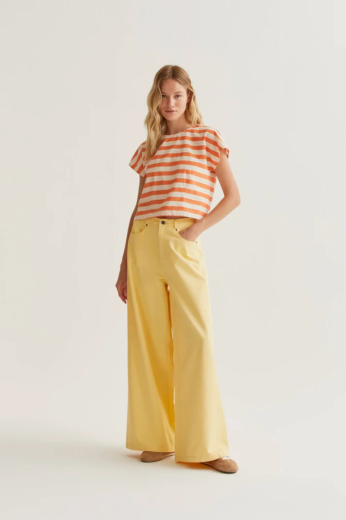 PANTALON ANCHO AMARILLO